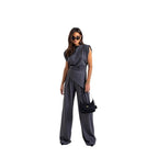 Damen eleganter Jumpsuit mit asymmetrischem Schnitt und hochmodernem Design R&B