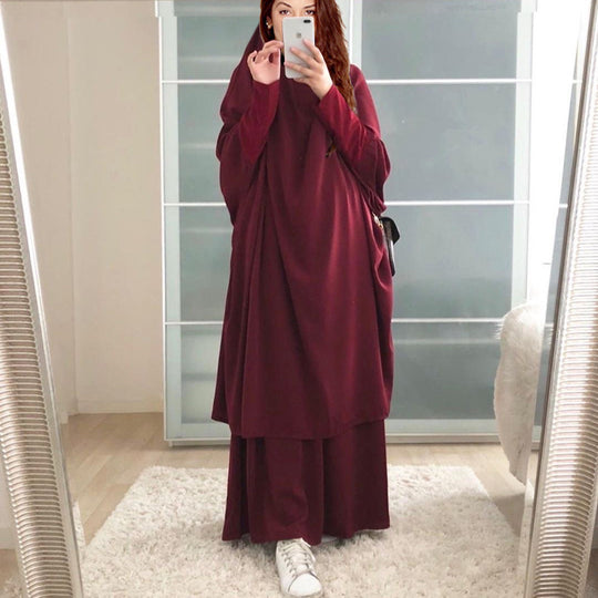 Damen Elegantes Maxikleid mit weit ausgestellten Ärmeln und fließendem Schnitt R&B