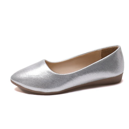 Damen elegante Ballerinas mit schimmerndem Obermaterial R&B