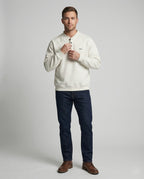 Lässiger Herren Hoodie Surrounded by a wall Kapuzenpullover Grau Meliert