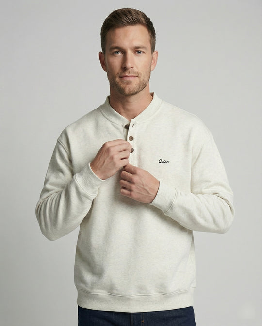 Lässiger Herren Hoodie Surrounded by a wall Kapuzenpullover Grau Meliert