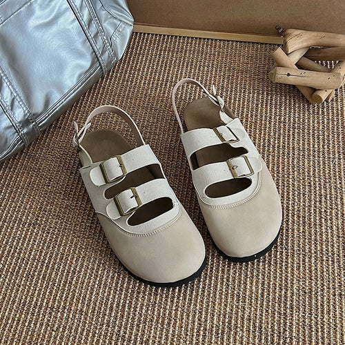 Damen Komfortable Sandalen mit verstellbaren Riemen und ergonomischer Sohle R&B