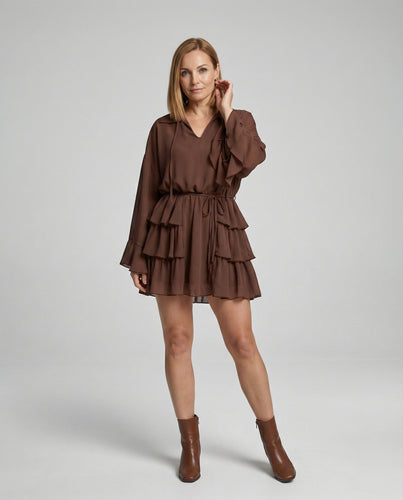 Freizeitkleid Damen Stufenkleid Kurz