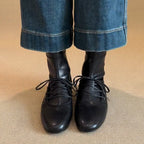 Damen zeitlose Ankle Boots mit hohem Schaft und eleganter Schnürung R&B