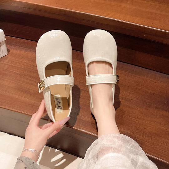 Damen elegante Mary Jane Ballerinas mit modischem Schnallenakzent R&B