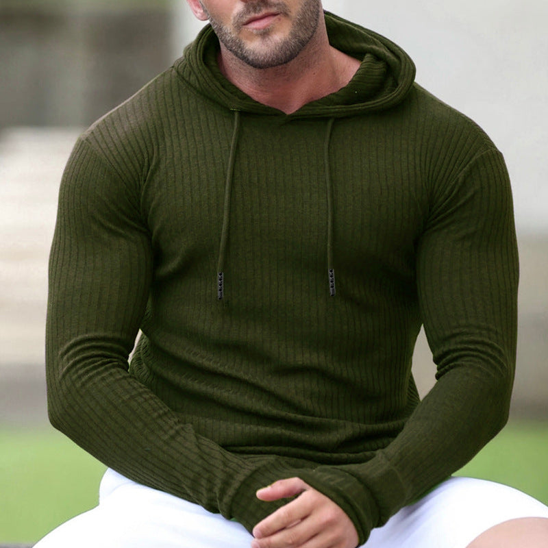 Herren Kapuzenpullover mit trendigem Rippdesign R&B