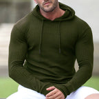Herren Kapuzenpullover mit trendigem Rippdesign R&B