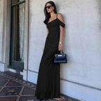 Damen Elegantes bodenlanges Kleid mit einzigartiger Drapierung R&B