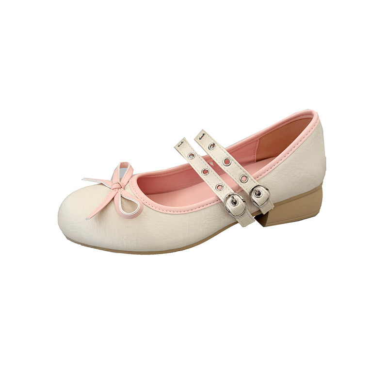 Damen Ballerinas mit zwei verstellbaren Riemchen und floralem Design R&B
