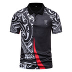 Herren Poloshirt mit modernem grafischen Design und atmungsaktiven Eigenschaften