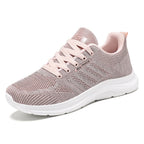 Damen nan gestrickter Schnür-Sneaker mit 3D-Strickobermaterial, verstärkter Zehenkappe und reaktiver EVA-Dämpfung R&B