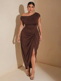 Damen Elegantes Wickelkleid mit asymmetrischem Schnitt