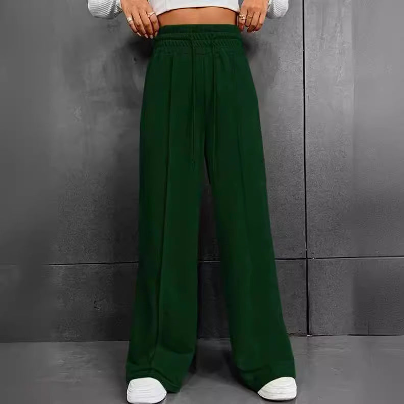 Damen Elegante und bequeme Freizeithose mit elastischem Bund und weitem Bein R&B