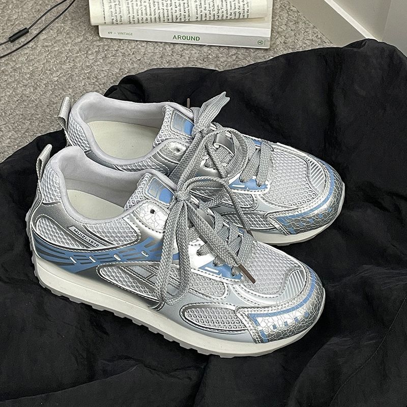 Damen Athletische Sneakers mit atmungsaktiver Mesh-Oberfläche und dämpfender Sohle R&B