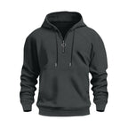 Herren funktionale Kapuzenpullover mit halbem Reißverschluss R&B