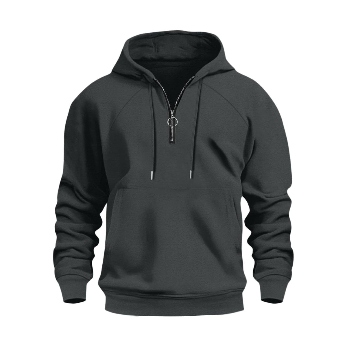 Herren funktionale Kapuzenpullover mit halbem Reißverschluss R&B
