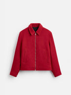 Damen Urbane Wolljacke mit modernem Stehkragen Hedi-Mode