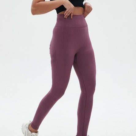 Damen Sportleggins mit hohem Bund und atmungsaktivem Material R&B