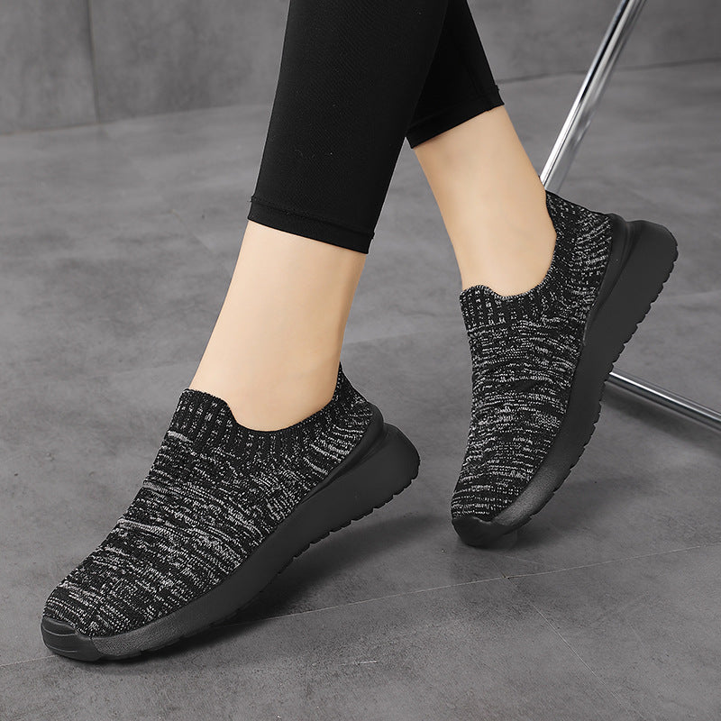 Damen Freizeit-Sneaker aus atmungsaktivem Strickmaterial mit flexiblem Design R&B