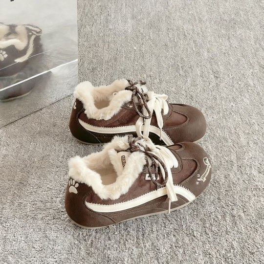 Damen Sneaker mit wärmendem Fleece-Innenfutter und modischem Design R&B