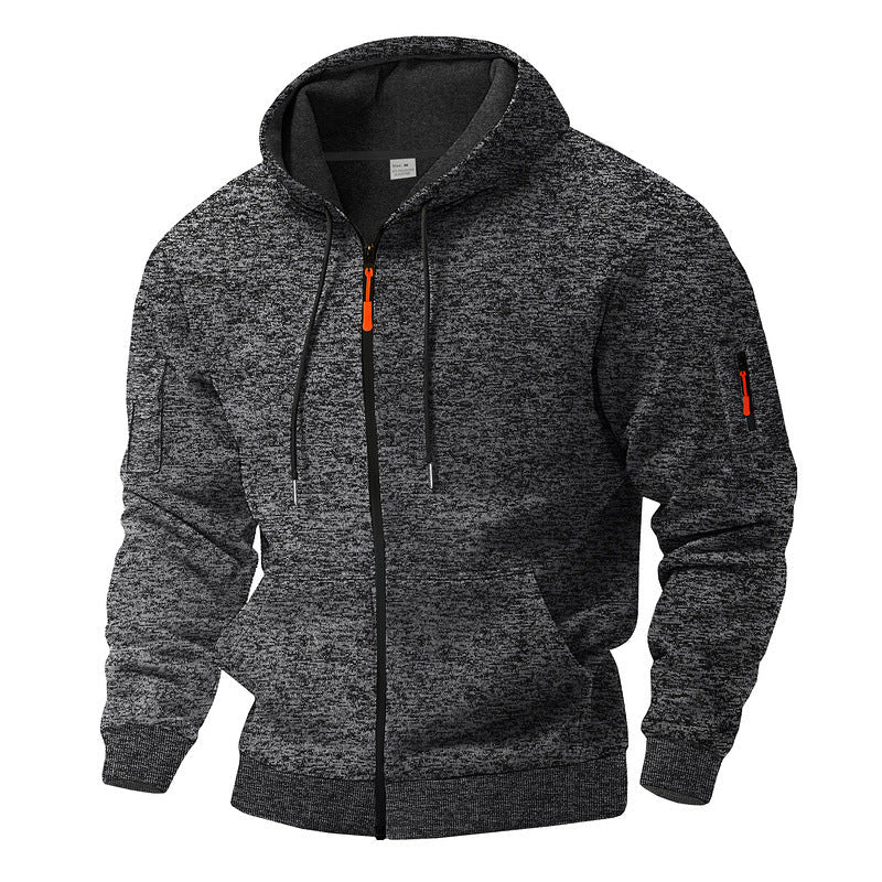 Herren Kapuzensweatjacke mit insbesondere atmungsaktiver Struktur und praktischen Taschen R&B