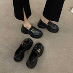 Damen modische Loafers mit dekorativer Schnalle und voluminöser Sohle R&B