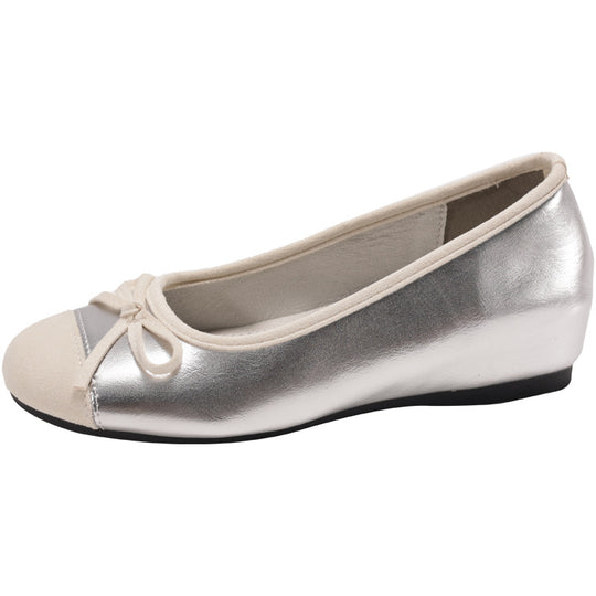 Damen Ballerinas mit eleganter Schleife und hochwertiger Glanzoberfläche R&B