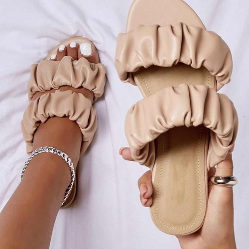 Damen komfortable Riemchensandalen mit elegantem Rüschendesign R&B