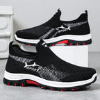Damen Sportliche Sneaker mit atmungsaktivem Strick-Obermaterial und rutschfester Sohle