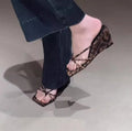 Damen Wedge-Sandalen mit elegantem Kreuzriemendesign R&B