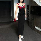 Damen Elegantes Maxikleid mit dekadentem Bustier-Oberteil und verzierten Details R&B