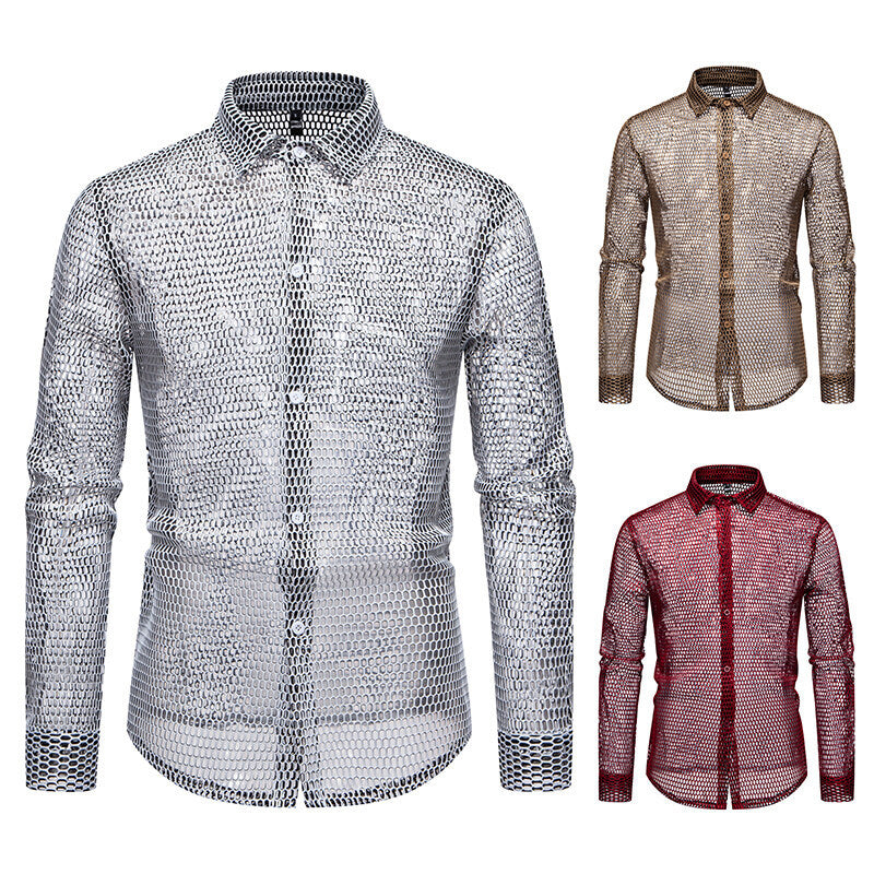 Herren Mesh-Hemd aus hochwertigem Material mit innovativem Design R&B