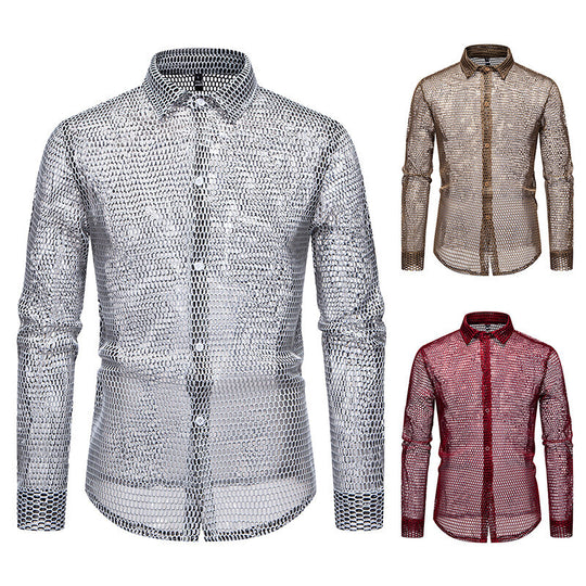 Herren Mesh-Hemd aus hochwertigem Material mit innovativem Design R&B