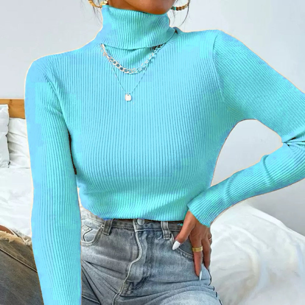 Damen Eleganter Rollkragenpullover mit feiner Rippstruktur R&B