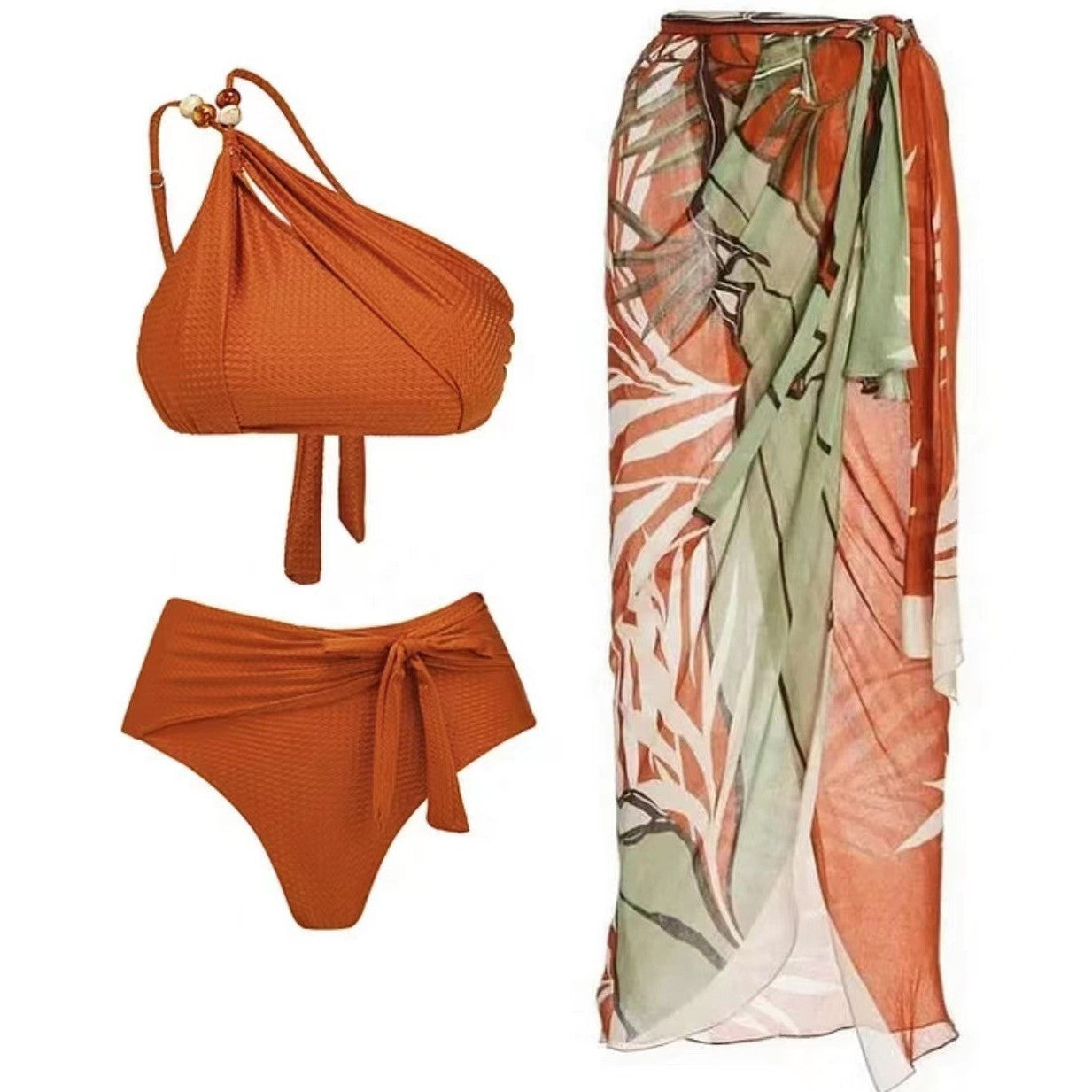 Damen Bikini-Set mit dekorativem Wickelrock R&B