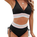 Damen Hochgeschnittener Bikini mit romantischem Spitzen-Detail R&B
