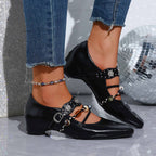 Damen Elegante Slingback-Ballerinas mit verziertem Riemen R&B