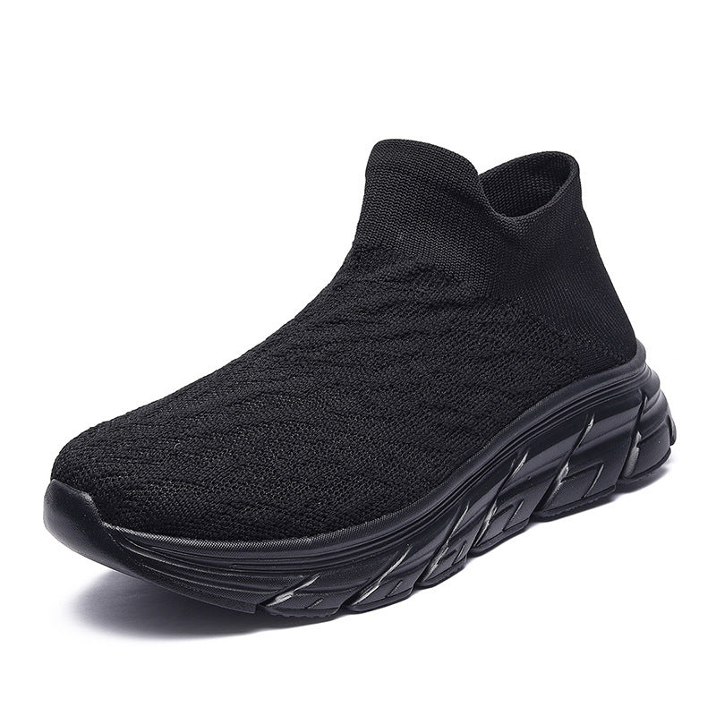 Damen Sportliche Slip-On Sneaker mit atmungsaktiver Strick-Oberfläche und dämpfender Laufsohle R&B