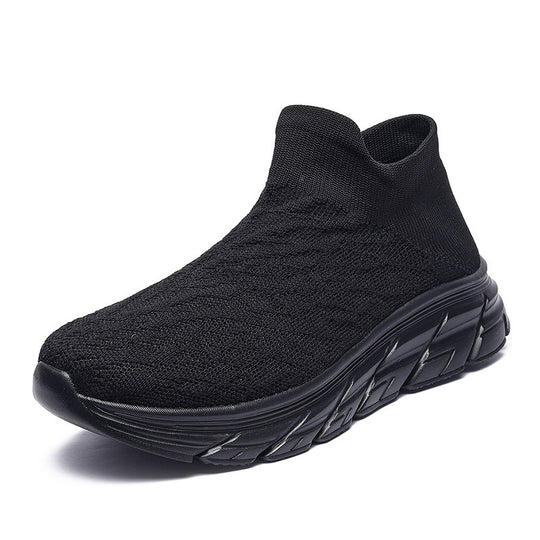Damen Sportliche Slip-On Sneaker mit atmungsaktiver Strick-Oberfläche und dämpfender Laufsohle R&B