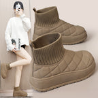 Damen modische Steppschuhe mit hohem Kragen und rutschfester Sohle R&B