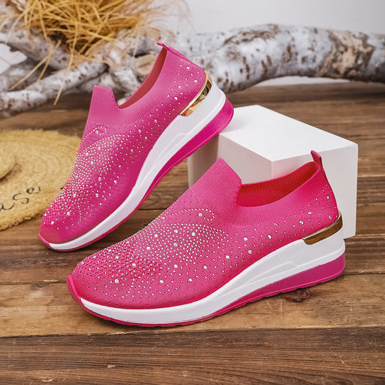 Damen Glamouröse Sneaker mit funkelnden Strassdetails R&B