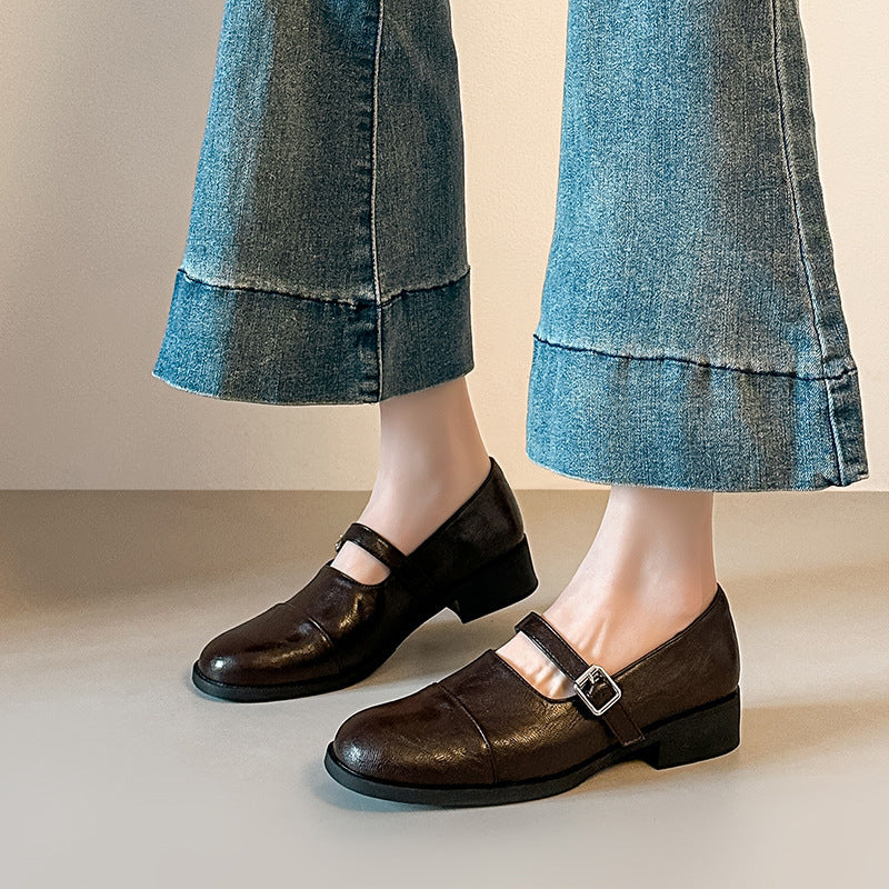 Damen Mary Jane Schuhe mit modischem Riemchen R&B