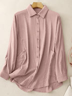 Damen Trendige Bluse mit lässigem Schnitt und praktischen Eingrifftaschen R&B