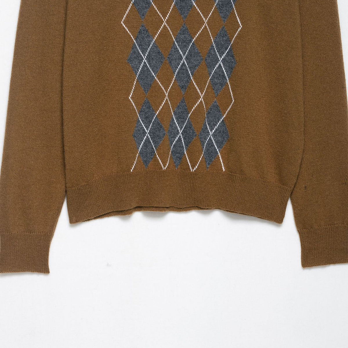 Damen Poloshirt mit modernem Argyle-Muster und komfortablem Schnitt R&B