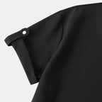 Herren Kurzarmhemd mit elegantem Stehkragen und praktischen Knopfdetails