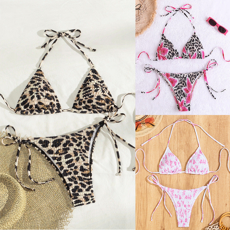 Damen Triangel-Bikini mit verspieltem Rüschendesign R&B