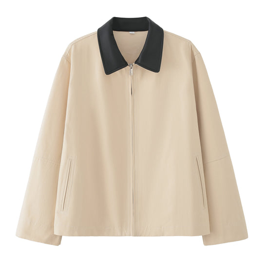 Damen lässige Übergangsjacke mit modernem Stehkragen und praktischen Taschen R&B