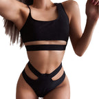 Damen Sportlicher Bikini mit modischen Cut-Outs