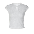 Damen Spitzentop mit modischem Schlitz R&B