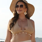 Damen Häkel-Bikini-Oberteil mit Muscheldetails R&B